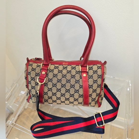 Rare ❤️ Gucci GG Canvas Abbey Boston Bag - Picture 1 of 17